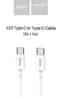 Cavo Dati Type-C a Type-C 3A - 1m col.bianco