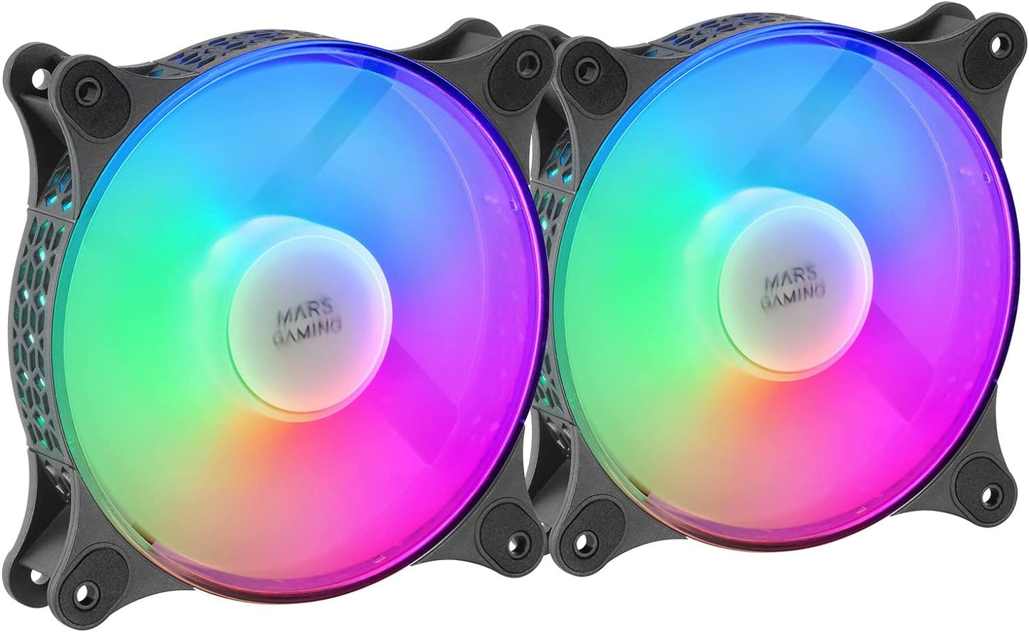 Ventola tachimetrica 12V 120x120x25 kit 2 Rainbow 360°