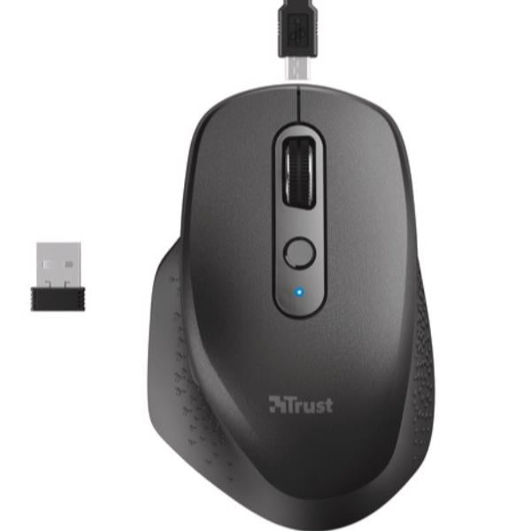 Mouse Large Wireless Ottico Ricaricabile USB 2.0