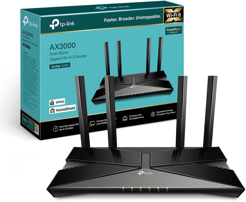Router Wifi 6 AX 3000MB Switch 4pt Gigabit
