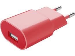 Caricatore USB 2.0 2A universale col.rosso