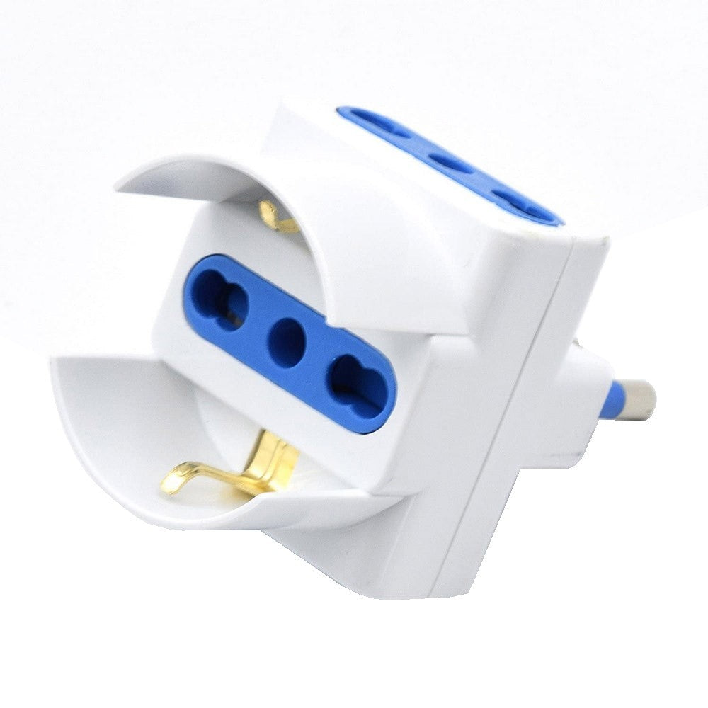 Spina Adattatore triplo - Spina 2P+T 16A - Prese 2P+T 16A Bipasso