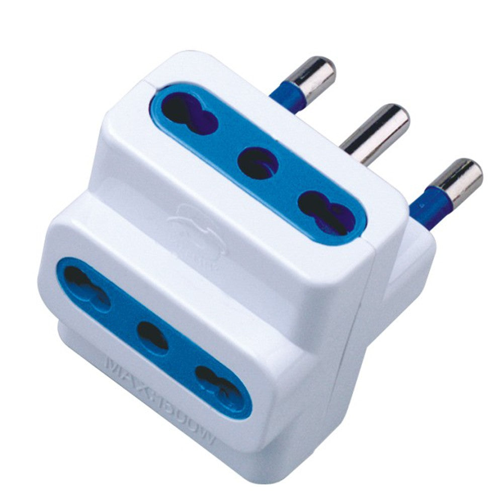 Spina Adattatore triplo - Spina 2P+T 16A - Prese 2P+T 16A