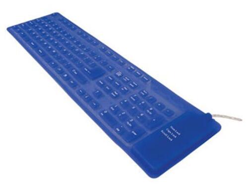 Tastiera USB 2.0 Flessibile in Silicone col.nero / blu