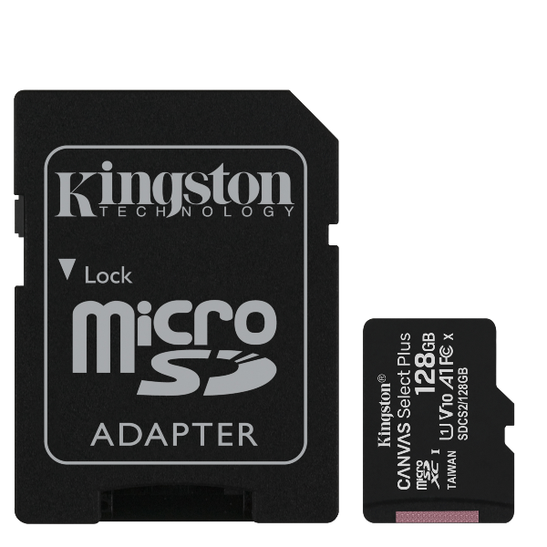 Micro SD + Adat.SD 128GB C10 Compenso Siae Assolto