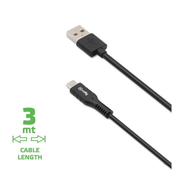 Cavo Dati Usb 2.0 Type-C 3m col.nero