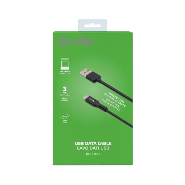 Cavo Dati Usb 2.0 Type-C 3m col.nero
