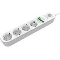 Multipresa 4 porte Schuko + 4 Usb col.bianco
