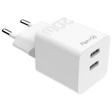 Caricatore Rete 2xUsb C - 20W universale col.bianco