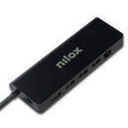 Adattatore Usb-C Maschio a Usb 3.0x3/Usb-C/Hdmi/Card Reader/Lan