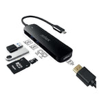Adattatore Usb-C Maschio a Usb 3.0x2/Hdmi/Card Reader
