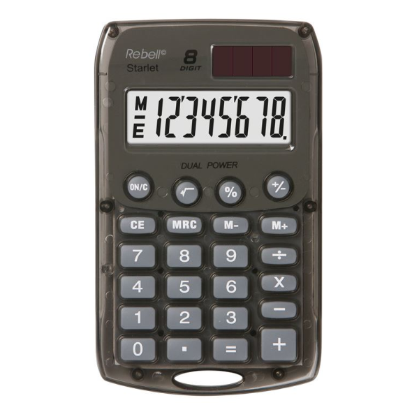 Calcolatrice tascabile 8cifre col.nero