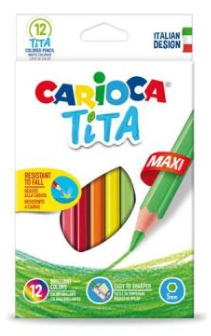 Pastelli 12pz Assortiti maxi Tita 4mm