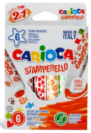 Pennarelli 6pz Assortiti con timbro