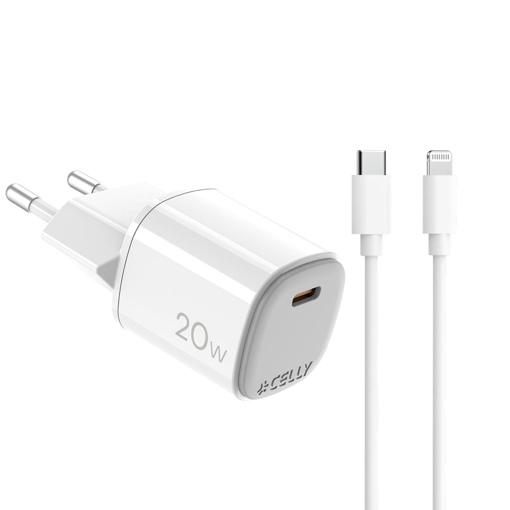 Caricatore Rete Usb-C 20W + Cavo Usb-C/Lightning