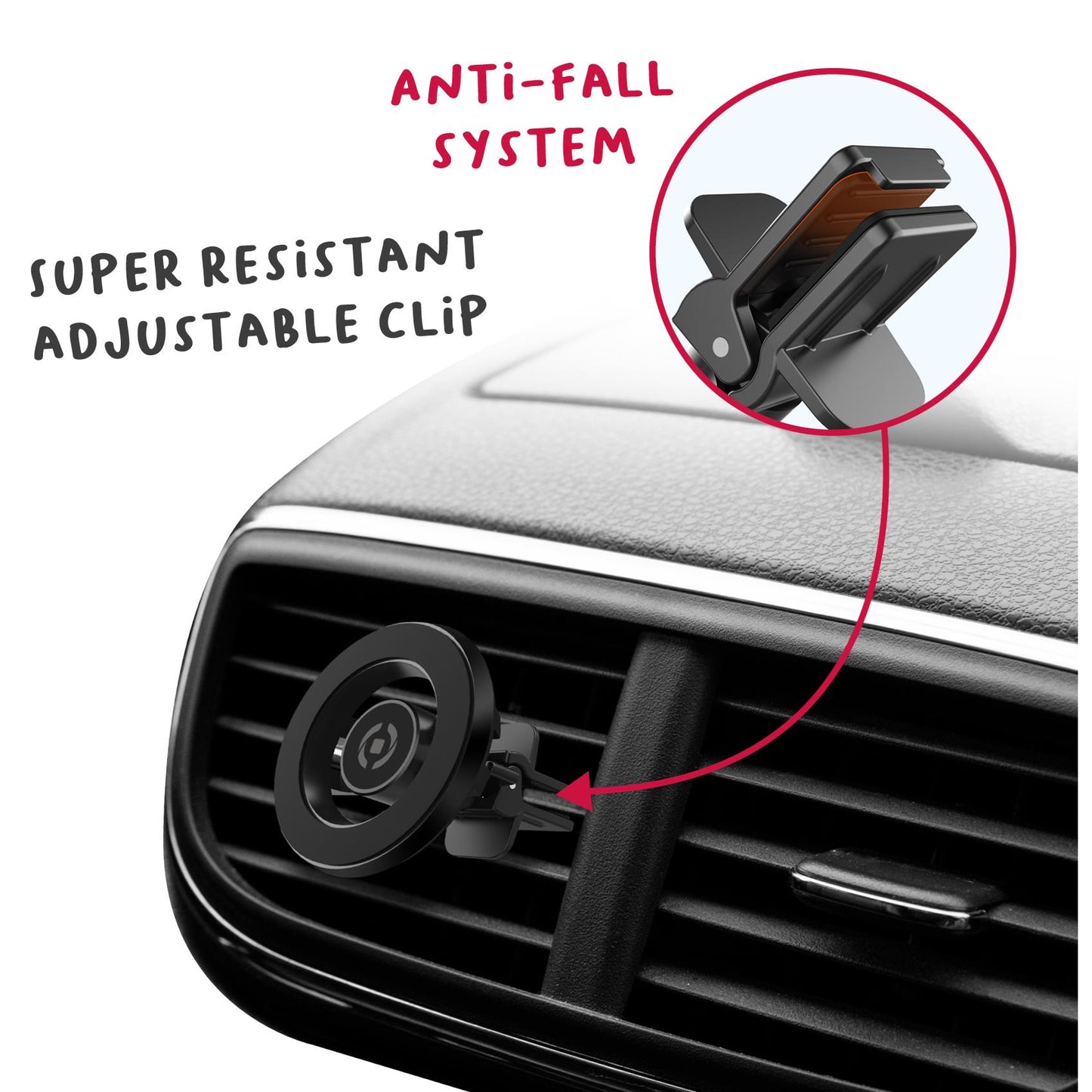 Supporto smartphone da auto per Bocchette MagSafe Ghost