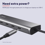 Adattatore Usb-C Maschio a 5x Usb-C