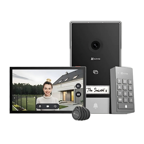 VideoCitofono + Schermo Touch 7" + Tastierino + Tag Network ipcam Wireless 2K