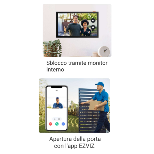 VideoCitofono + Schermo Touch 7" + Tastierino + Tag Network ipcam Wireless 2K