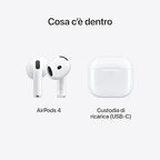 Auricolare Bluetooth con Caricabatterie Portatile AirPods 4