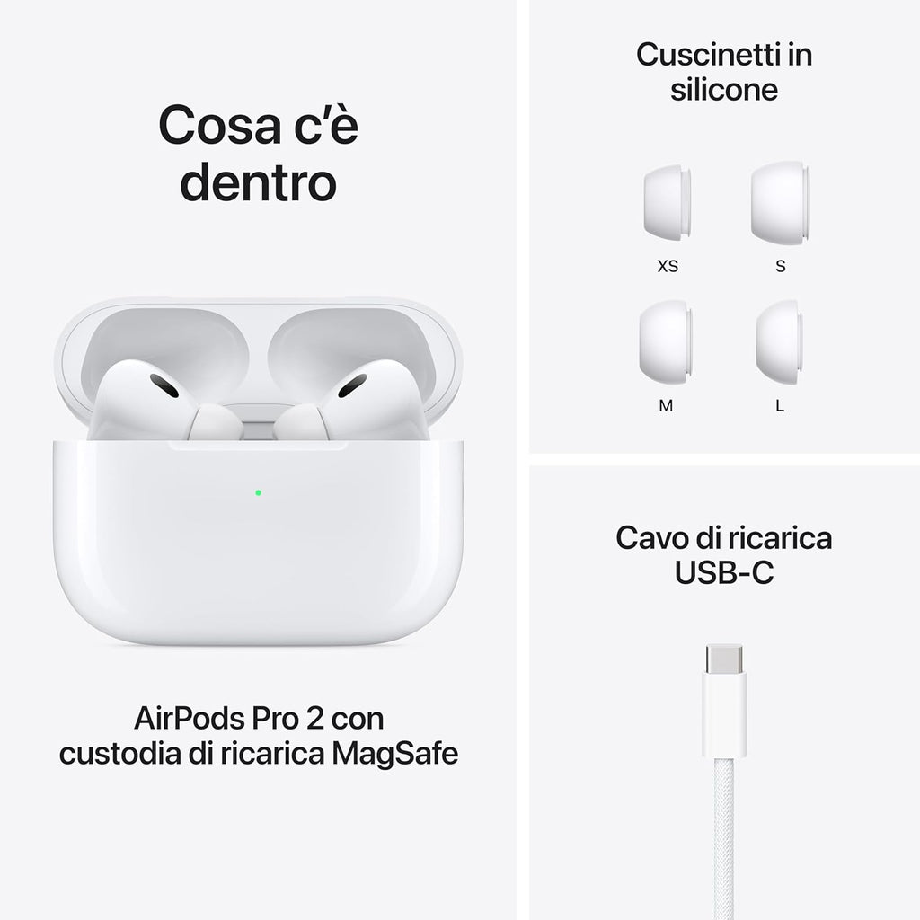 Auricolare Bluetooth IN-EAR con Caricabatterie Portatile AirPods Pro 2
