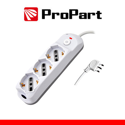 Multipresa 3 porte Schuko/Ital.