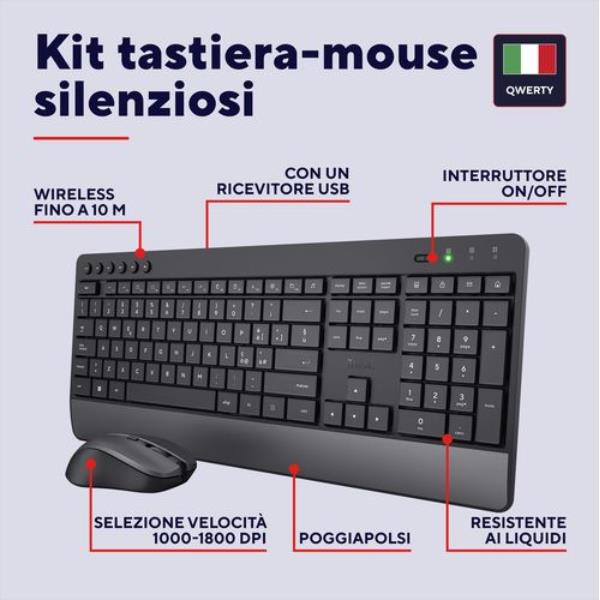 Tastiera + Mouse Wireless