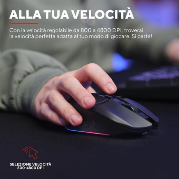 Mouse Gaming Large Wireless USB 2.0