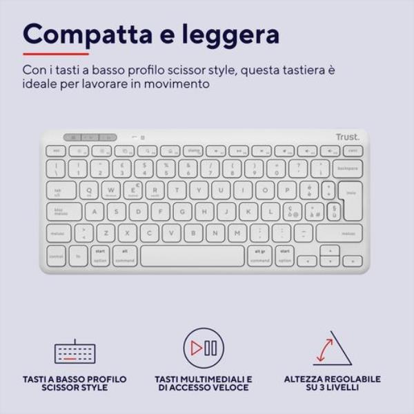 Tastiera Bluetooth+Wireless Multidispositivo