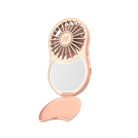 Mini Ventilatore con specchio e luce led Portatile Usb-C
