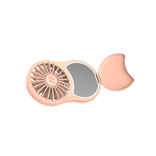 Mini Ventilatore con specchio e luce led Portatile Usb-C