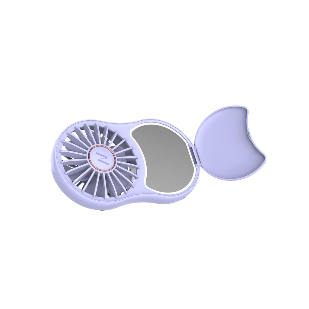 Mini Ventilatore con specchio e luce led Portatile Usb-C