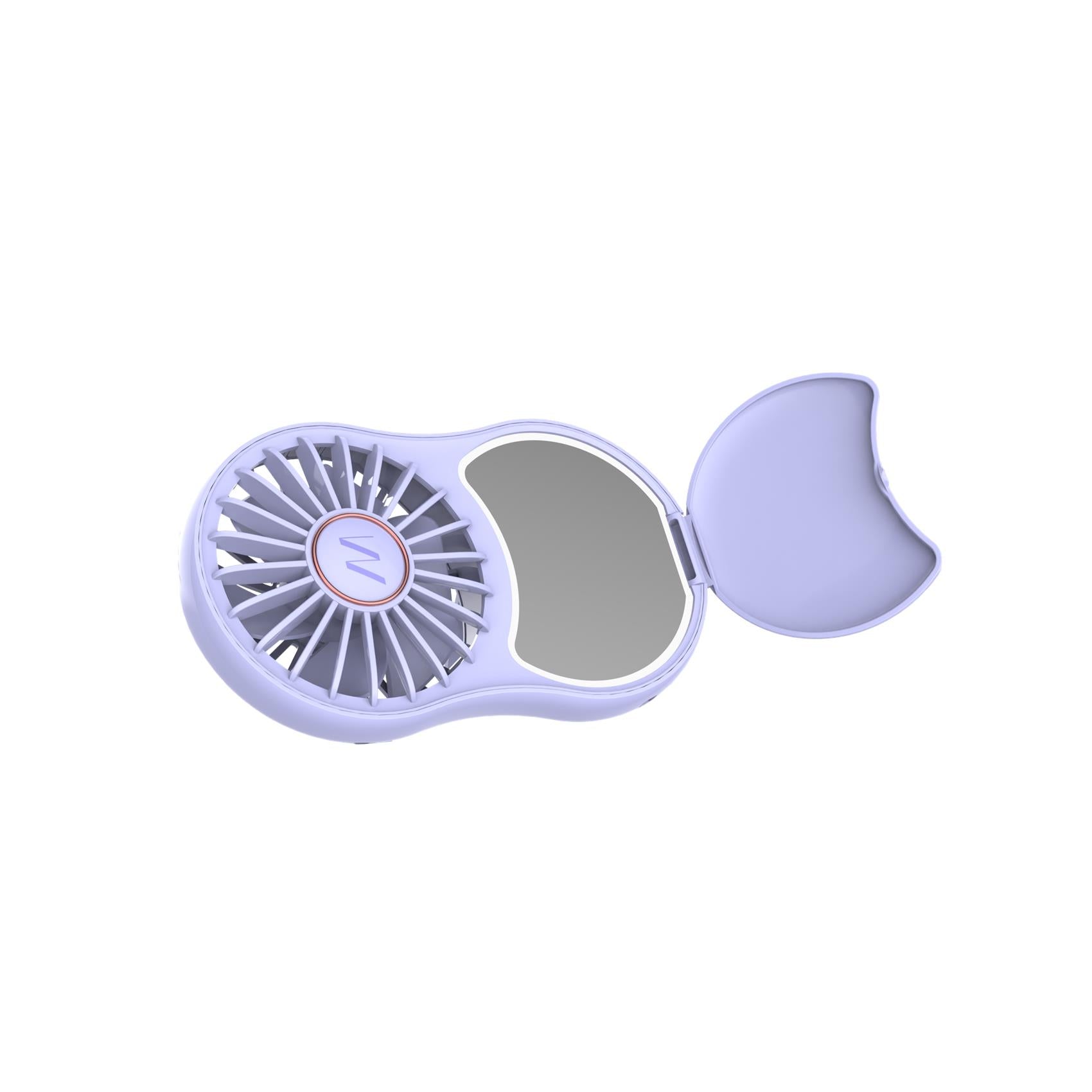 Mini Ventilatore con specchio e luce led Portatile Usb-C