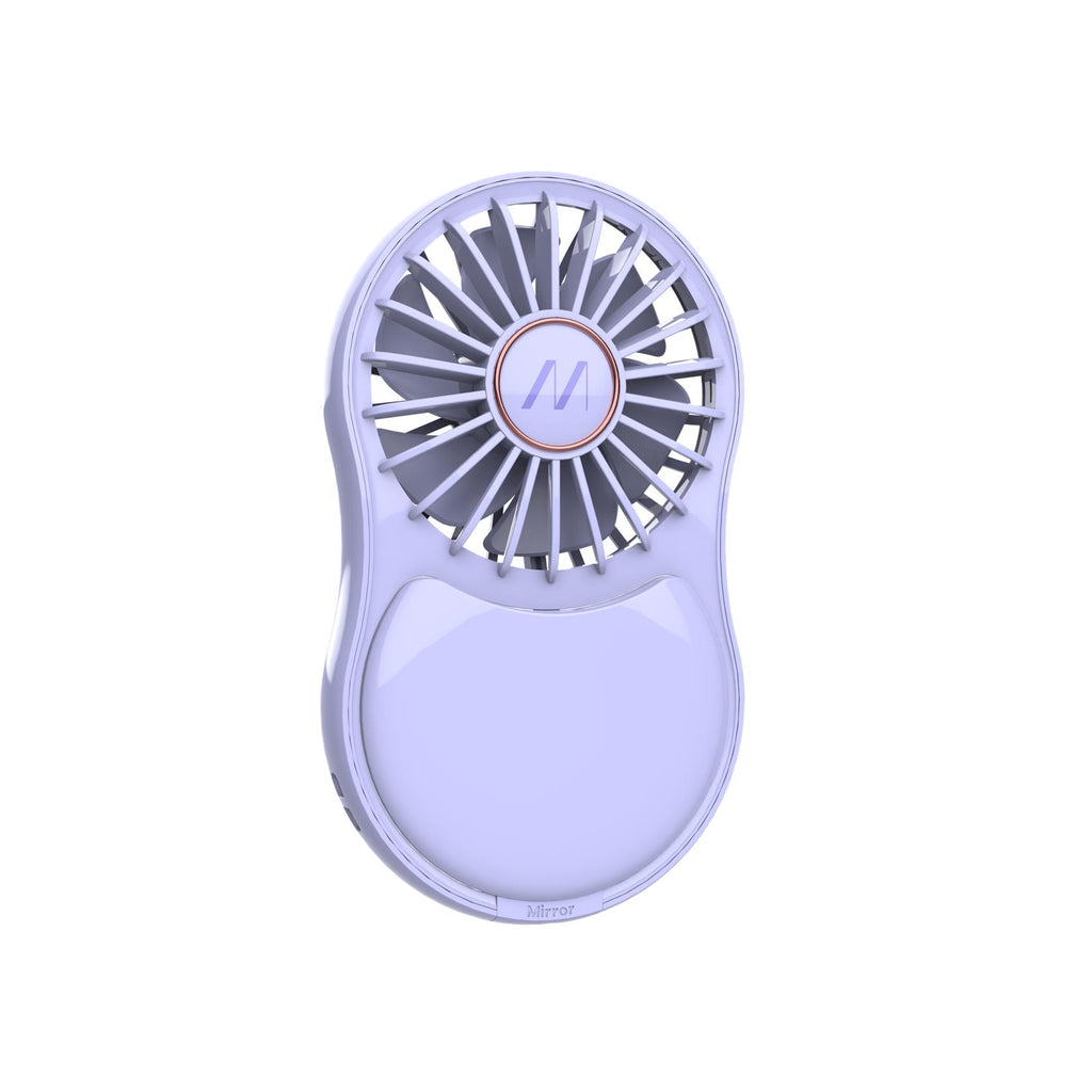 Mini Ventilatore con specchio e luce led Portatile Usb-C