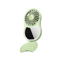 Mini Ventilatore con specchio e luce led Portatile Usb-C