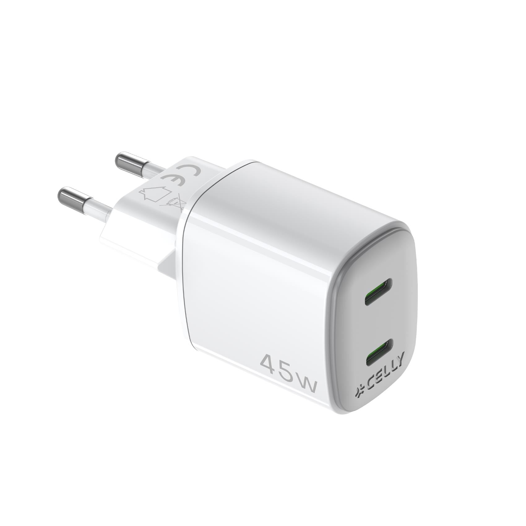Caricatore Rete 2xUsb-C - GaN 45W