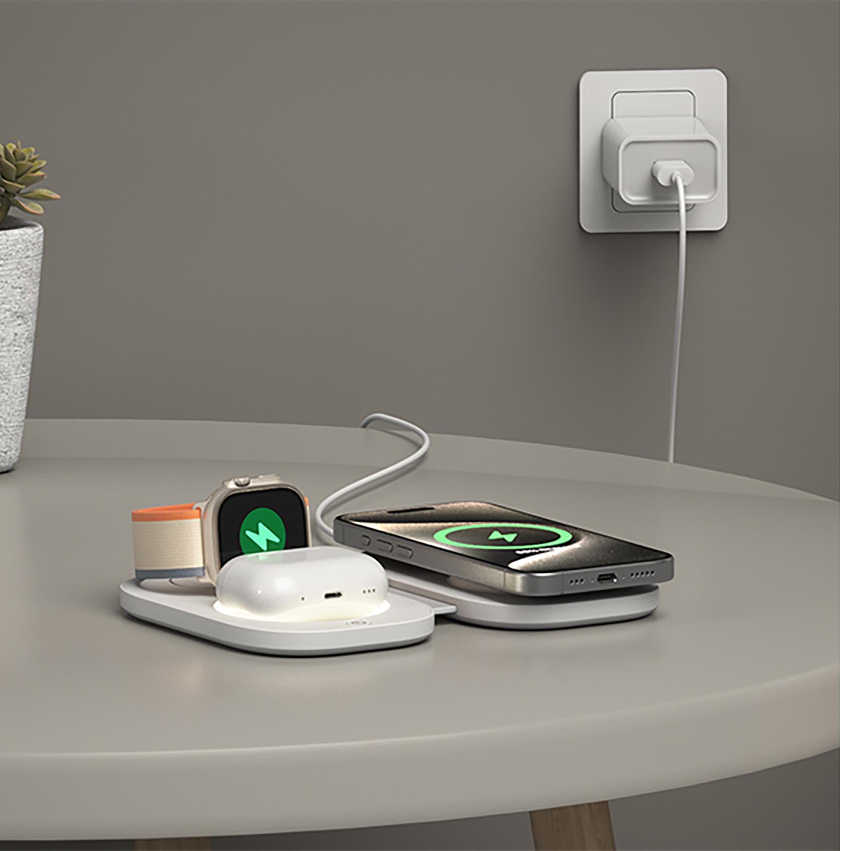 Caricatore Wireless a Induzione 15W Mag Charge 3in1