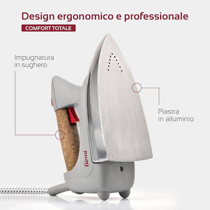 Ferro da Stiro a vapore inox Ferro 800W/Caldaia 1200W