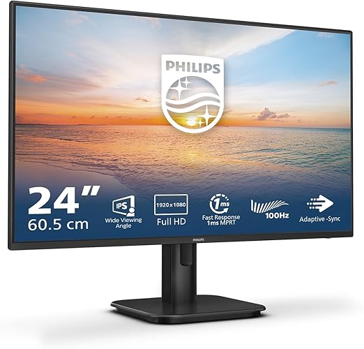 Monitor LED 24" 100Hz 1ms VGA/HDMI + Audio