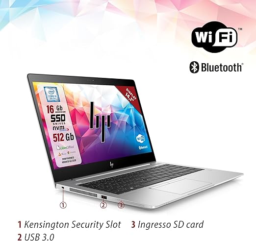 Notebook 14" Intel i3-8th/Ram 16GB/SSD 512GB/Win 11 (Rig.)