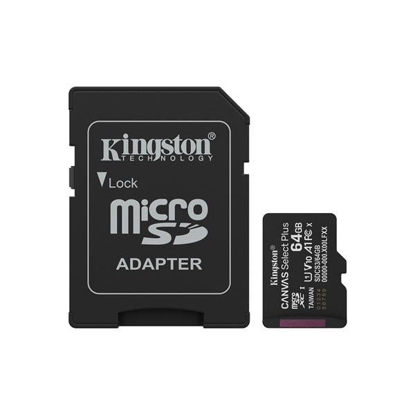 Micro SD + Adat.SD 64GB C10 Compenso Siae Assolto