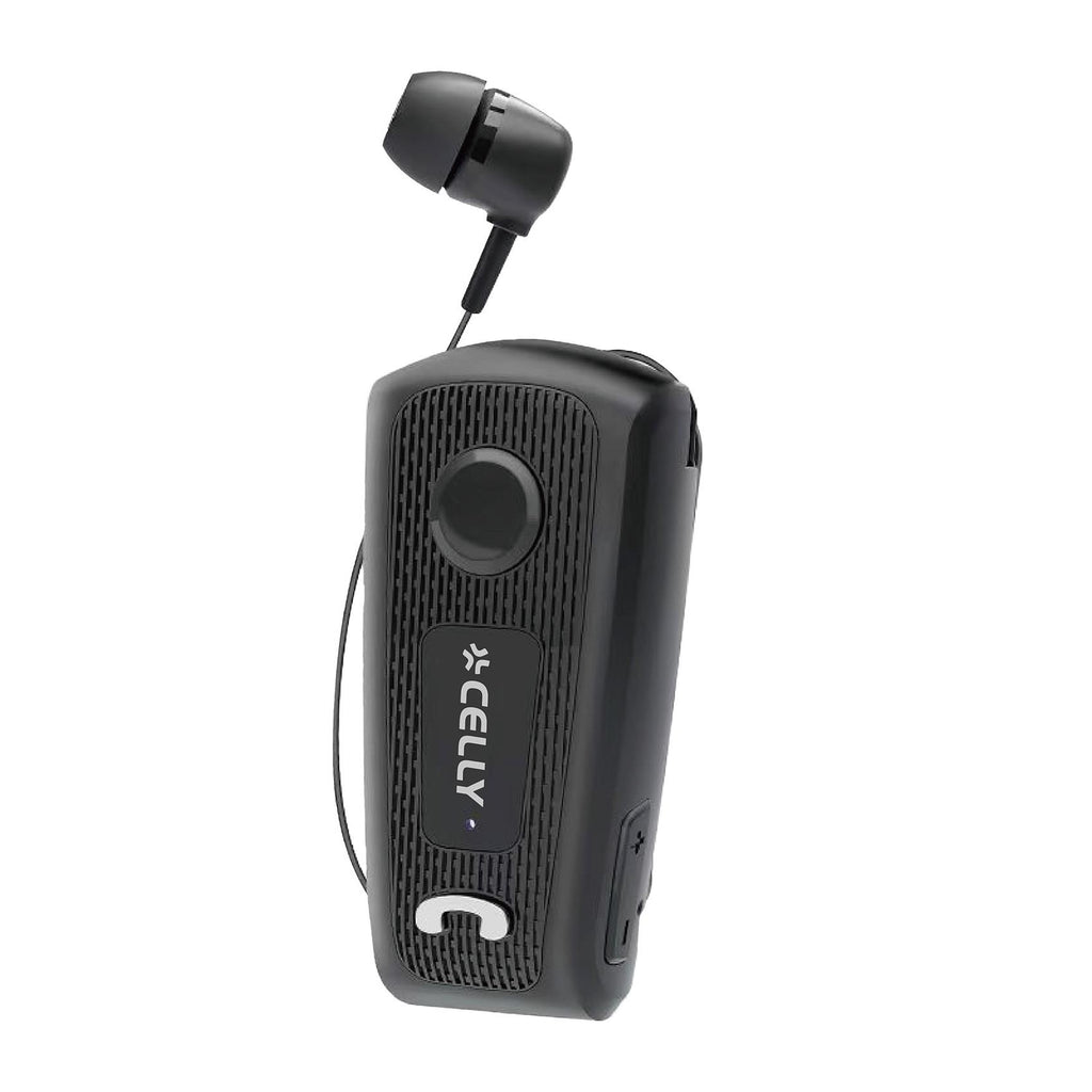Auricolare Bluetooth a clip con cavo riavvolgibile
