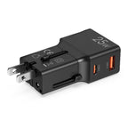 Adattatore internazionale con doppia porta Usb/Usb-c - 25W