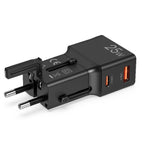 Adattatore internazionale con doppia porta Usb/Usb-c - 25W