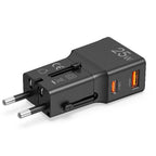 Adattatore internazionale con doppia porta Usb/Usb-c - 25W