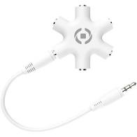 Adattatore Sdoppiatore per jack 3,5" audio col.bianco