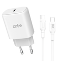 Caricatore Rete Usb-C 20W + Cavo Usb-C/Usb-C
