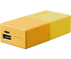 Caricabatterie Portatile 5000mAh SmartPhone col.giallo