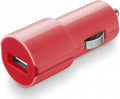 Caricatore Auto Usb 2.0 1A universale col.rosso