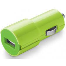 Caricatore Auto Usb 2.0 1A universale col.verde